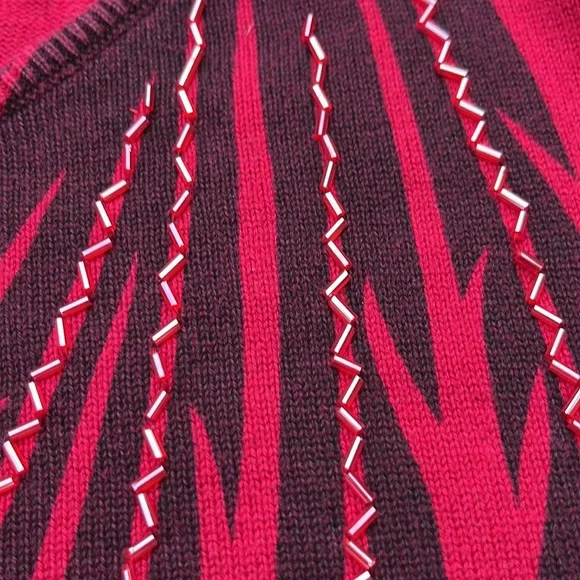 Bob Mackie Wearable Art designer sweater 1X - Picture 7 of 9